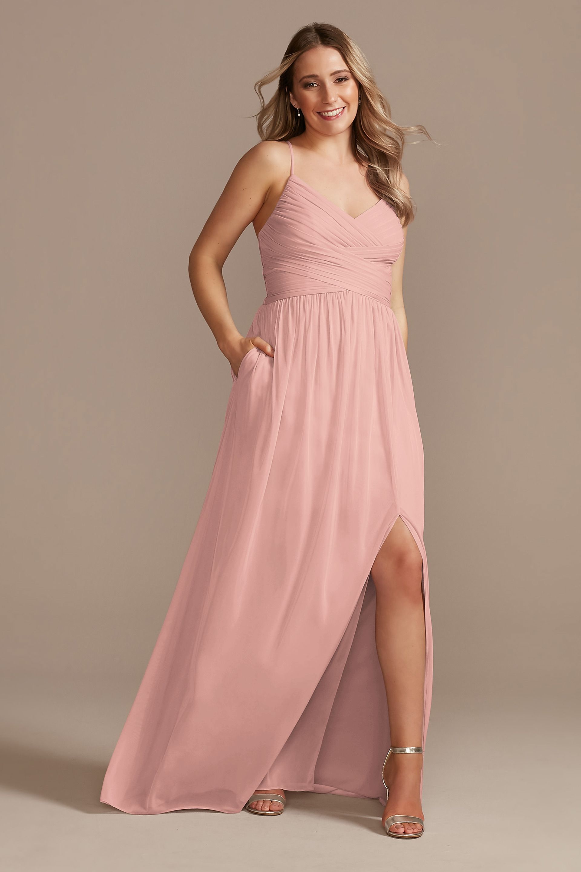 Picture of Long Mesh Dress with Lace-Up Back