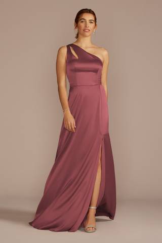 Picture of Stretch Charmeuse One-Shoulder Dress