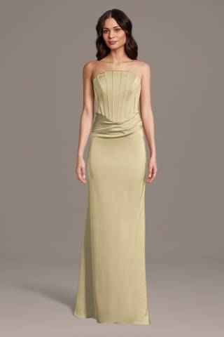 View Galina Signature Matte Satin Inverted Scoop Neck Sheath Dress in all available color and sizes Picture of Matte Satin Inverted Scoop Neck Sheath Dress
