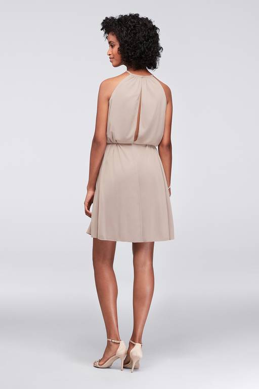 womens brown casual dress Chocolate Sleeveless Maxi M Size:XS / S size: 12 Free Travel Fabric Ever-Pretty V-Neck Short Flutter