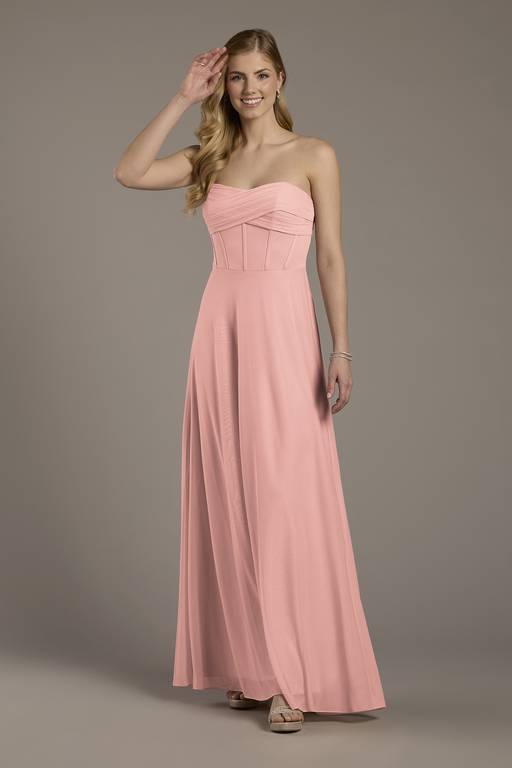 a line dress with fitted bodice GLS GL3715 Fitted Long Bridal A Line Corset Wedding Dress
