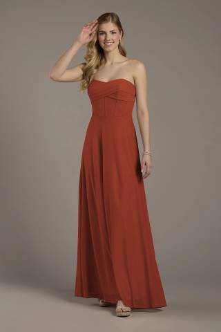 Picture of Mesh Twist Bodice Corset A-Line Dress