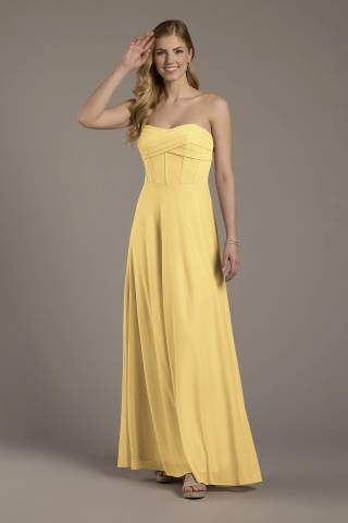 Picture of Mesh Twist Bodice Corset A-Line Dress
