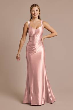 stretch satin tank bridesmaid dress with train Polished One Shoulder Sweep Train Lace Up Satin Plus Size Bridesmaid D   mollyevers.com