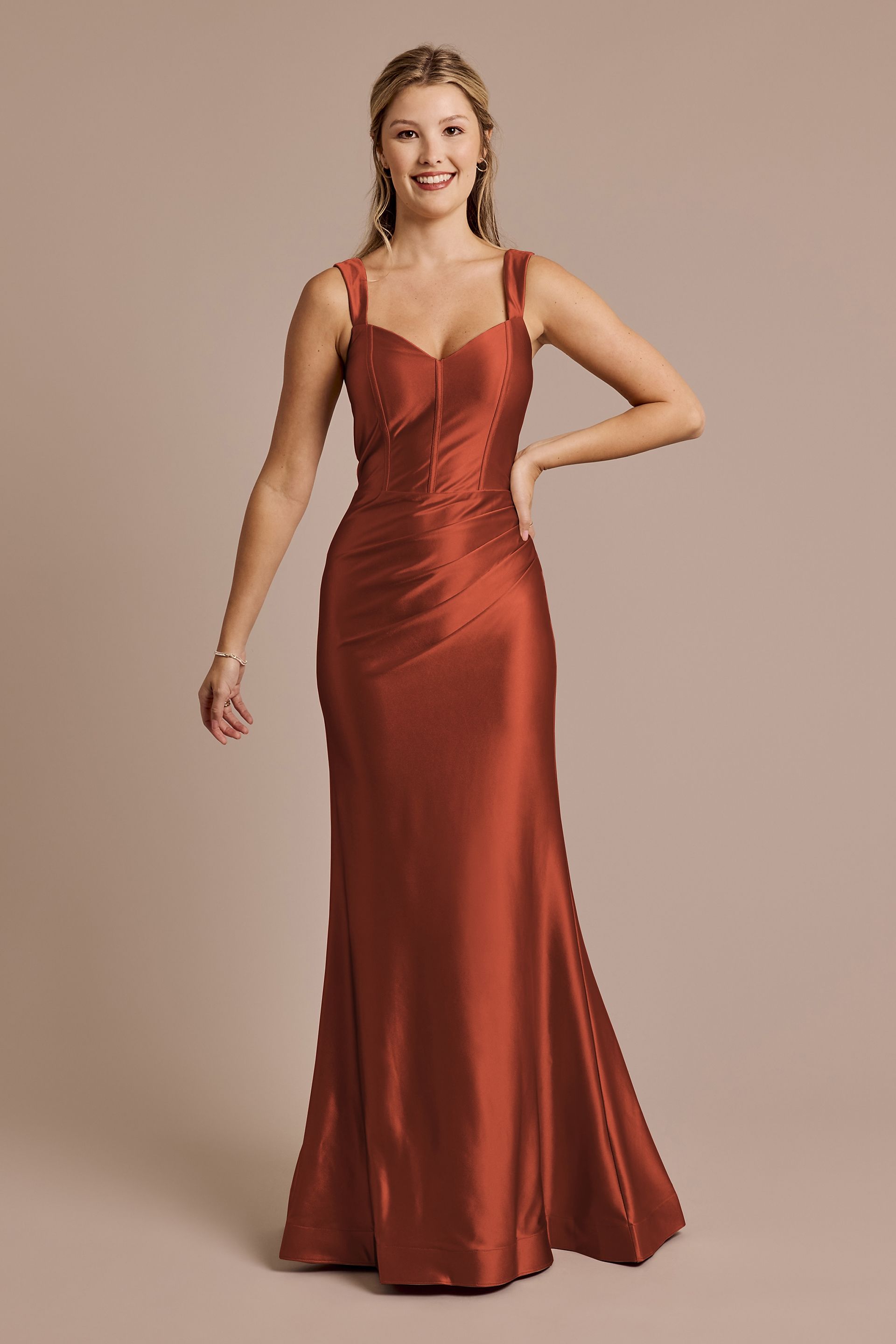 View Galina Signature Sculpting Satin Tank Dress in all available color and sizes Picture of Sculpting Satin Tank Dress
