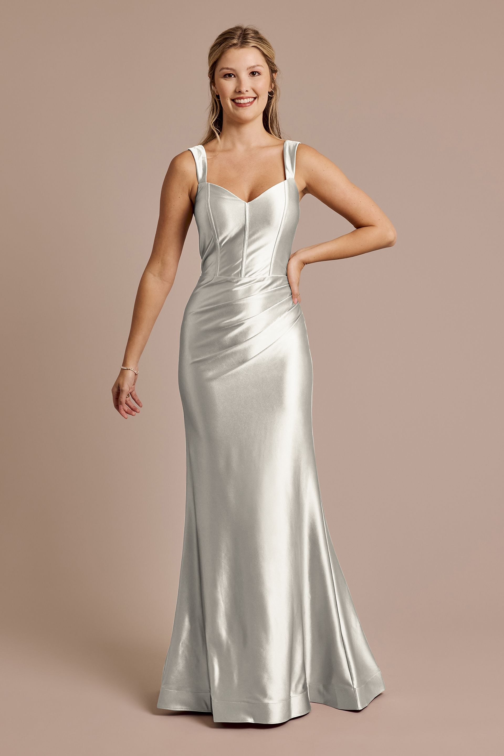 Picture of Sculpting Satin Tank Dress