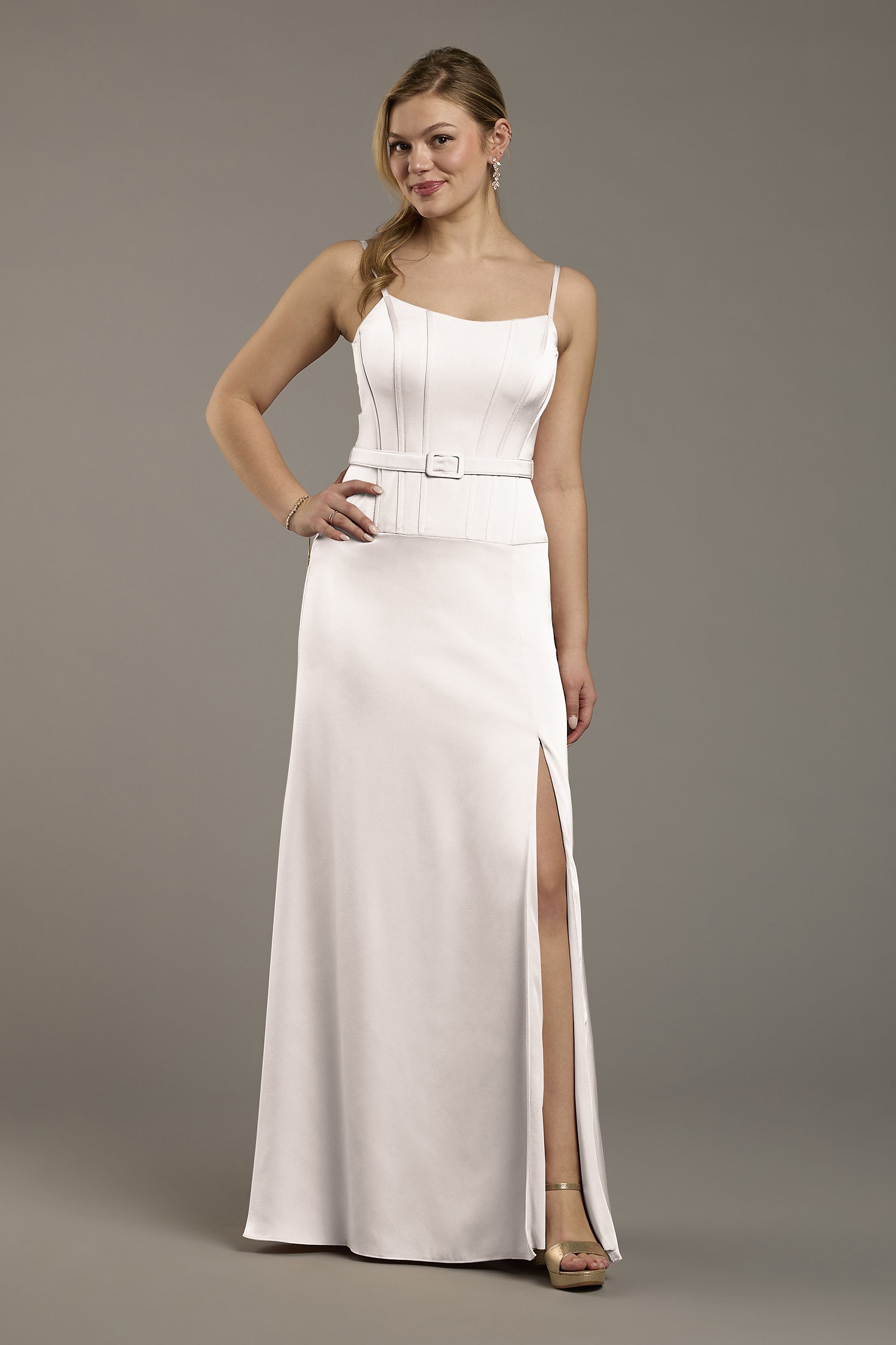 silver mother of the groom dresses Bride Dresses,Long Mother Dress with V-neck,MD000 Balance ruffled silk organza Size:3 year 111425 20007 Category