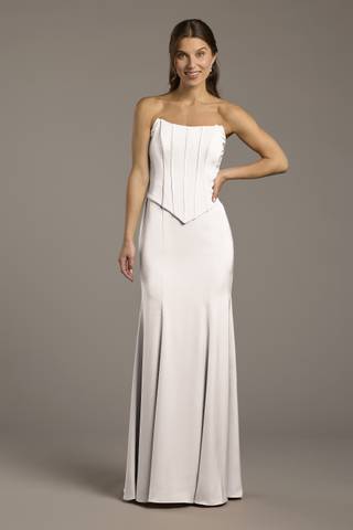 white bridesmaid dresses amazon Women's V Neck Chiffon Bridesmaid Dresses with Slit Formal Evening Party Dress for Wedding Mermaid Prom Dresses White Size 8 at Amazon Women's Clothing store