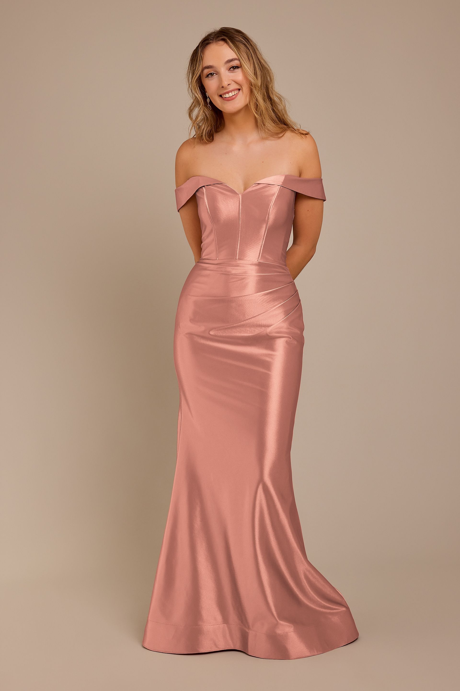 rose gold champagne bridesmaid dress Colored Dresses RCT-Nicole-202521