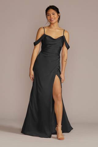 david's bridal black satin bridesmaid dresses Black Bridesmaid Dresses You'll Love