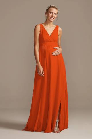 View Celebrate DB Studio Pleated Tank Chiffon Maternity Dress in all available color and sizes Picture of Pleated Tank Chiffon Maternity Dress