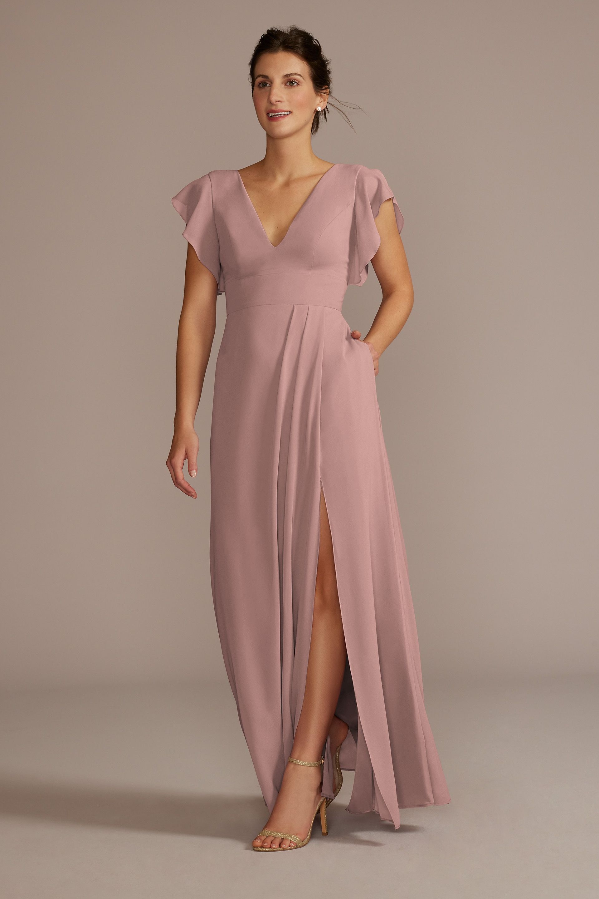 david's bridal wisteria bridesmaid dresses & Gowns shoulder matte satin bridesmaid