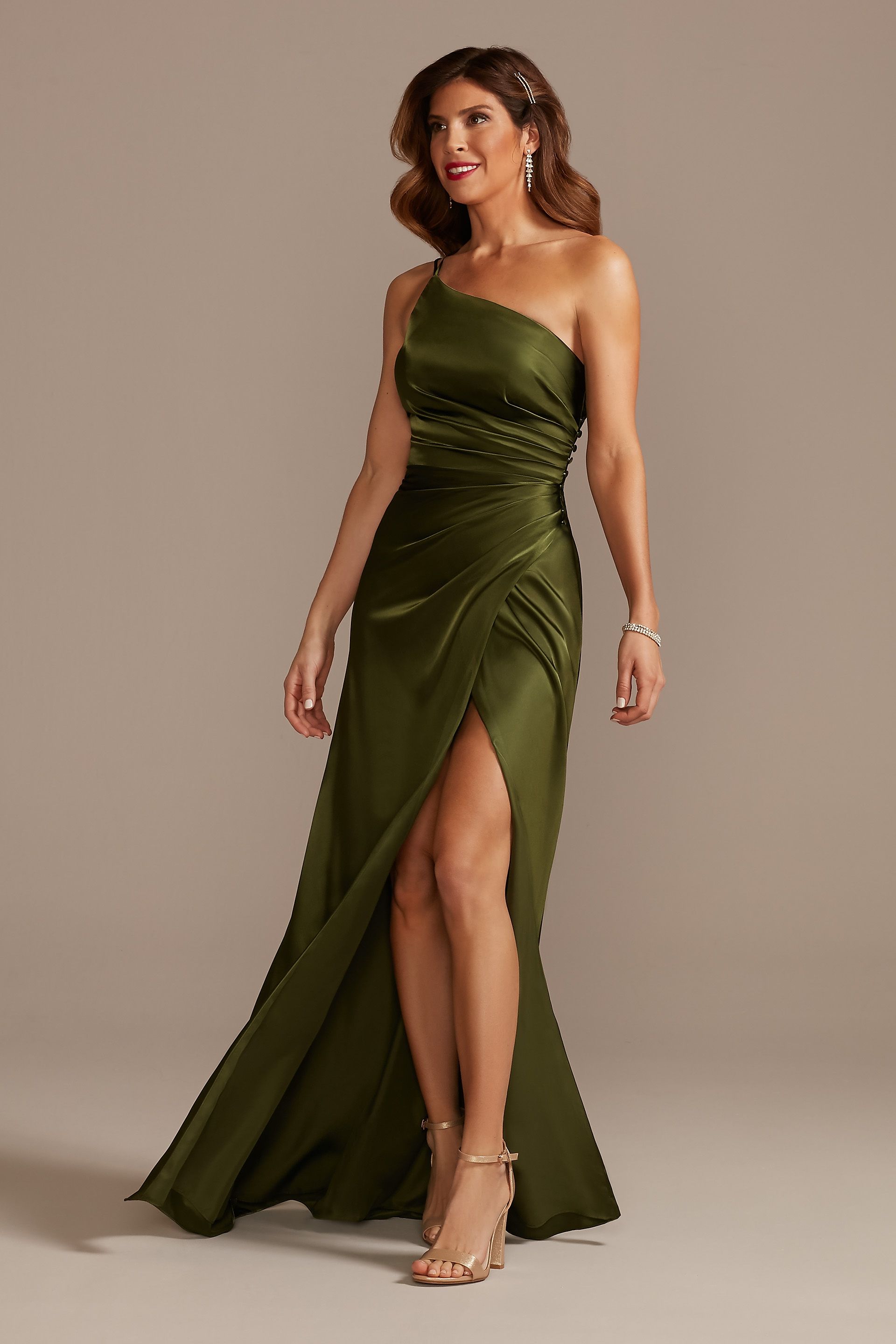 david's bridal green bridesmaid dresses Eucalyptus Dress Color: Cool Beyoncé's Latest Cowboy Look Olive bridesmaid Daytime Formal Size:L/XL