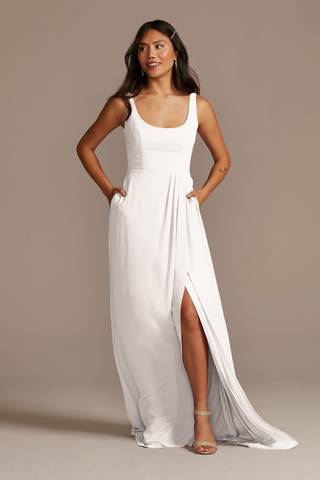 mismatched white bridesmaid dresses white bridesmaid dress Off White Chiffon Mismatched Simple Boho Wedding  Long Bridesmaid Dress  AlineBridal
