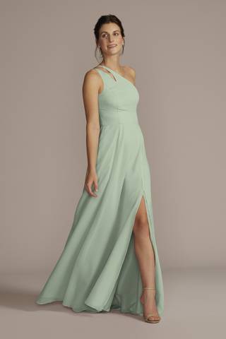 Picture of Chiffon One-Shoulder Cutout Dress