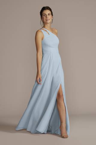 View Celebrate DB Studio Chiffon One-Shoulder Cutout Dress in all available color and sizes Picture of Chiffon One-Shoulder Cutout Dress