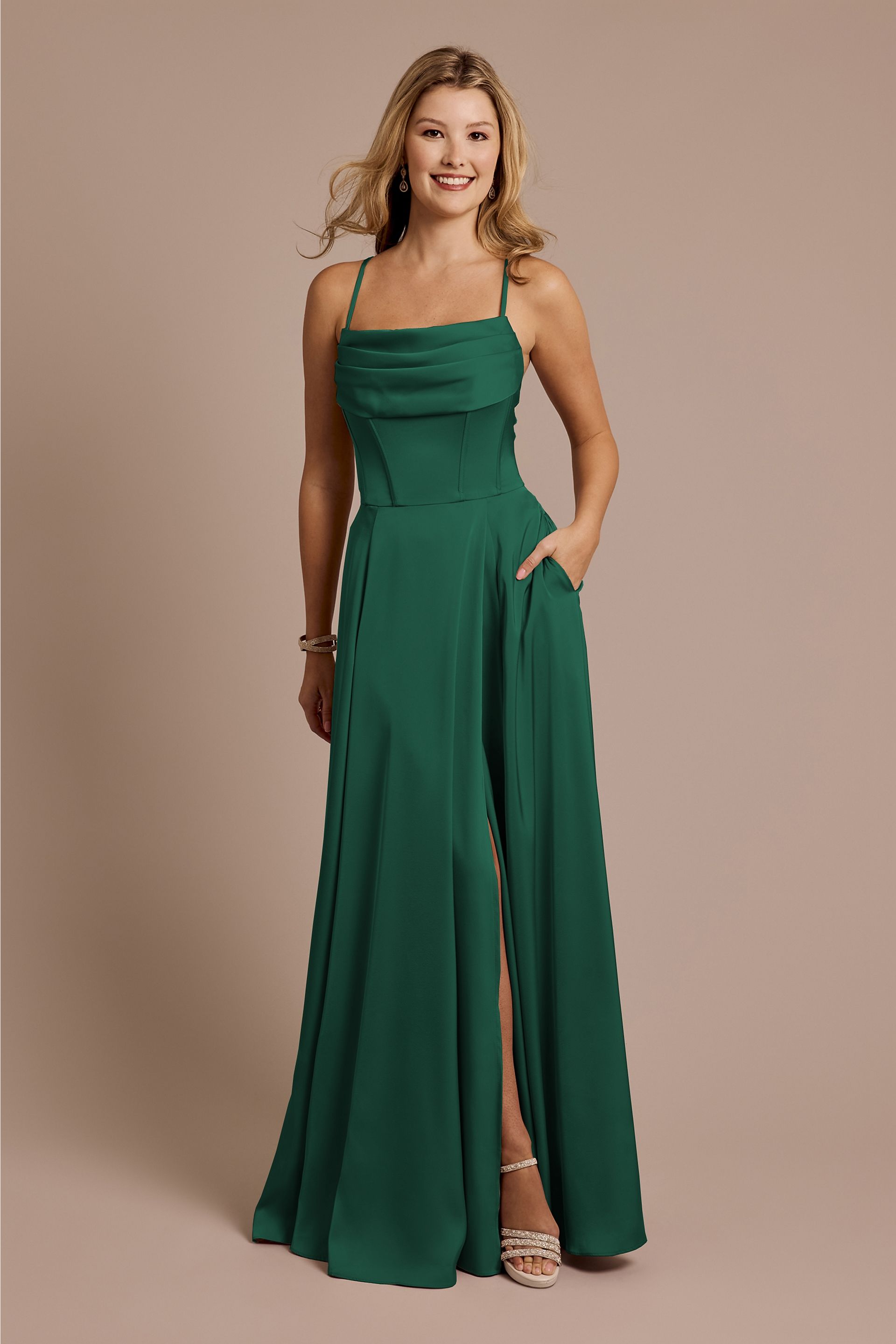 sage green bridesmaid dresses ZAPAKA Women Dress Long Ruched Satin Deep V-Neck Wedding Party Dress, Sage / US4 making it timeless and sophisticated AW.Bridal A-line V-Neck Floor Length