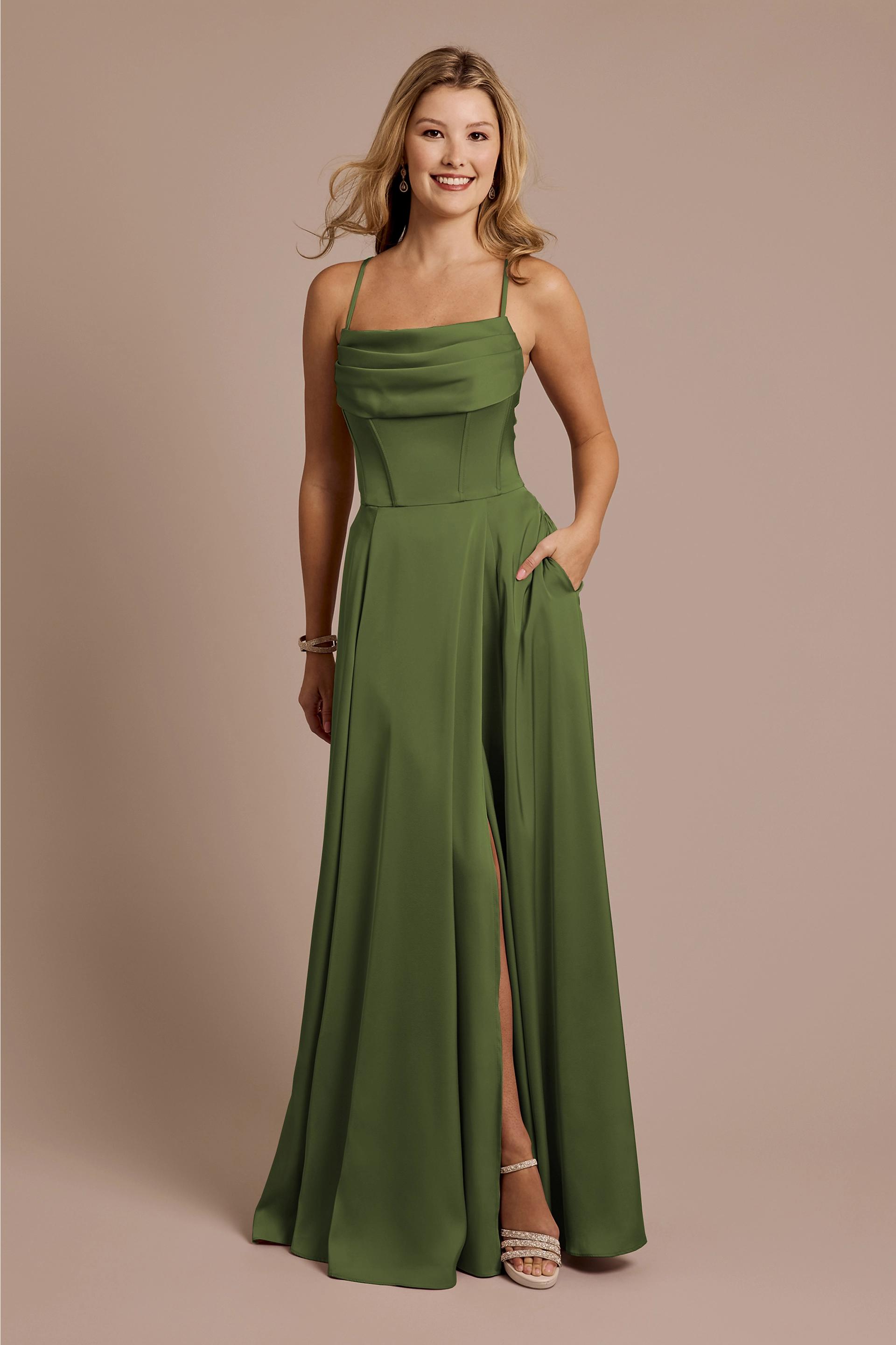 dark olive green dress Simone Sweater Maxi - M Size - Women's Dresses Fully lined with slight stretch flattering Light Olive Bridesmaid Dress, Light