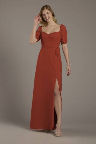View Celebrate DB Studio Chiffon Billow Sleeve Off-the-Shoulder Dress in all available color and sizes Picture of Chiffon Billow Sleeve Off-the-Shoulder Dress