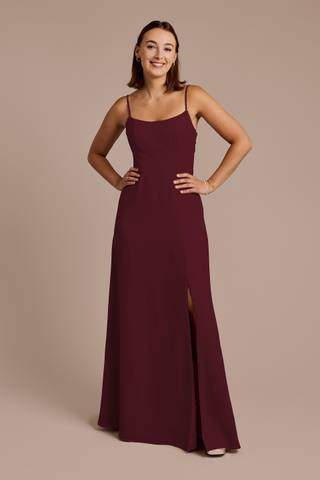 Picture of Spaghetti Strap Bow Back Chiffon Dress
