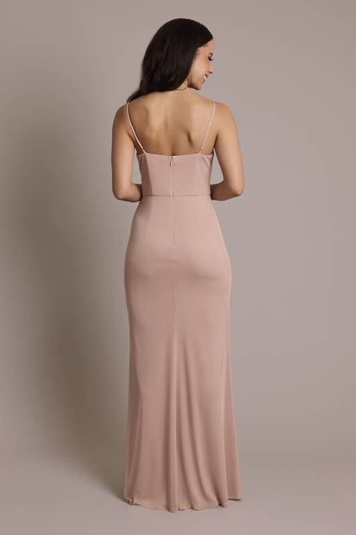 spaghetti strap plain sheer mesh evening dress Mesh Spaghetti Strap Dress
