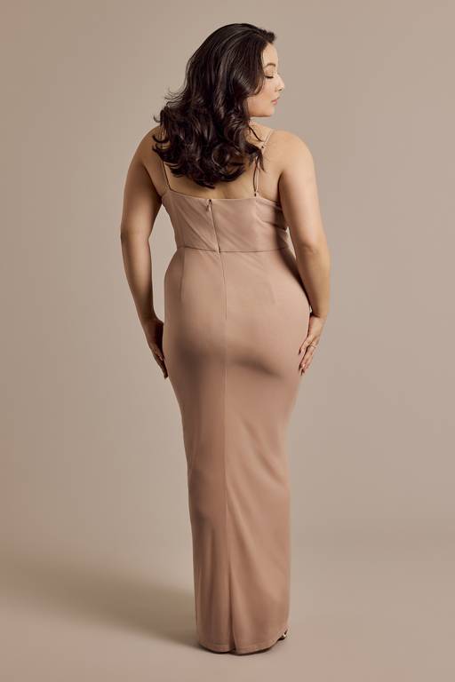 david's bridal ruched dress Matte Satin Ruched Midi Sheath Dress