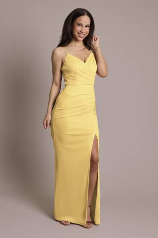 Picture of Ruched Mesh Spaghetti Strap Dress