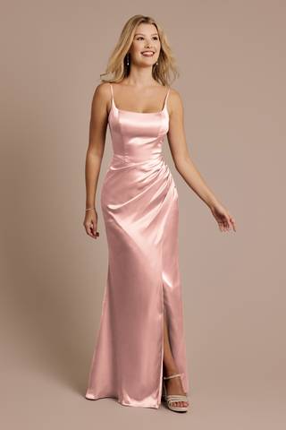 Picture of Charmeuse Square Neck Corset Sheath Dress