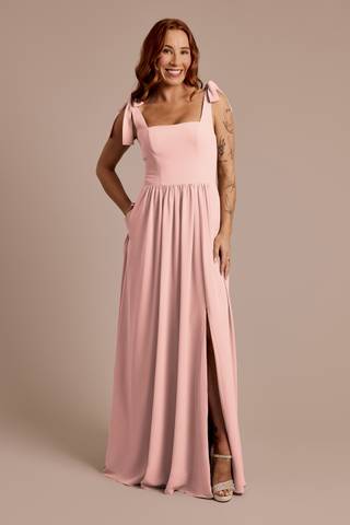 View Celebrate DB Studio Chiffon Tie Strap Tank A-Line Dress in all available color and sizes Picture of Chiffon Tie Strap Tank A-Line Dress