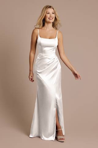 Picture of Charmeuse Square Neck Corset Sheath Dress
