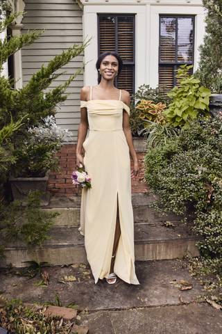 Picture of Chiffon Off-the-Shoulder Draped Dress