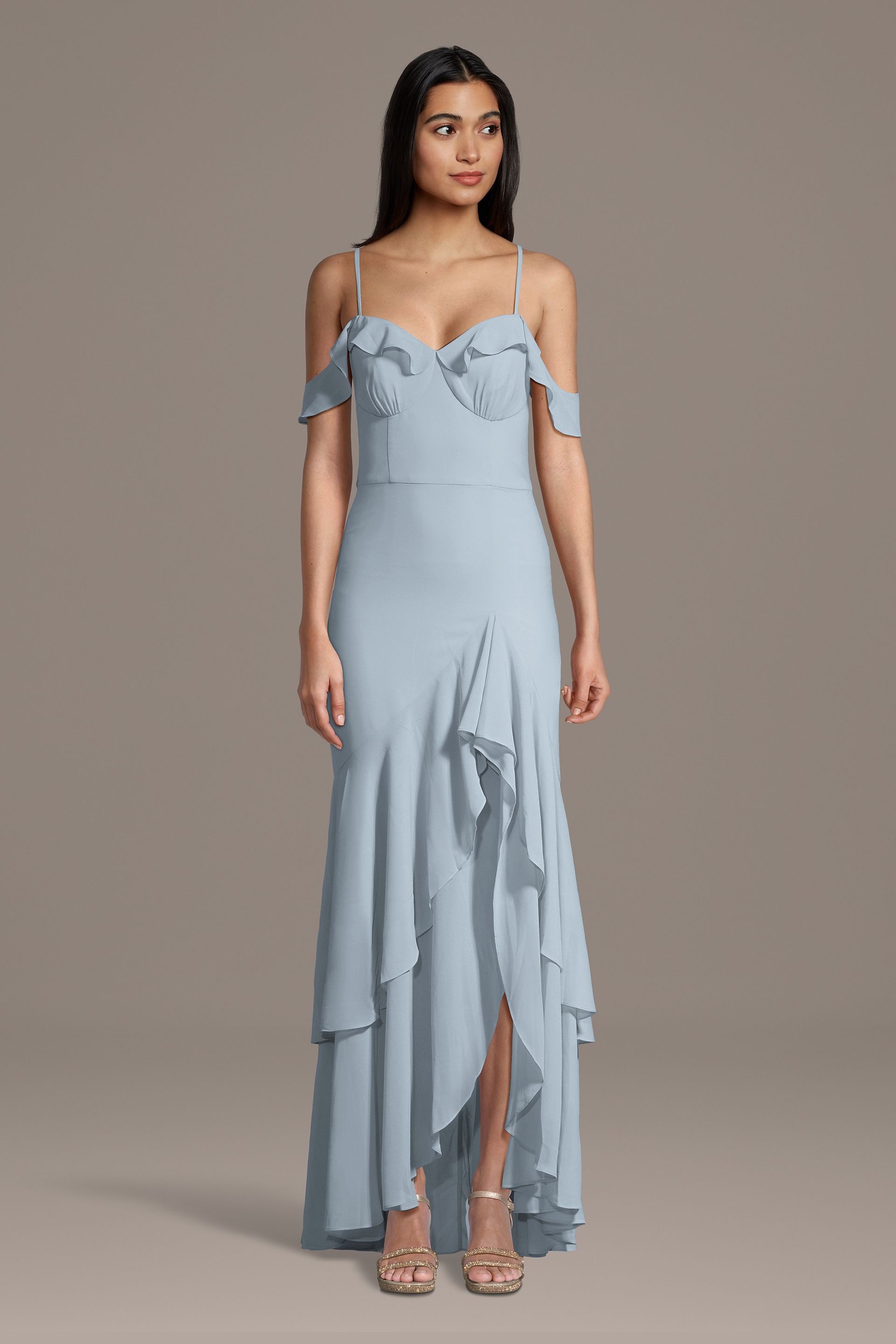 off shoulder ruffle hem dress Ladies Dresses Frill Cold Shoulder Midi Dress Summer Smocked Dresses For  Women's Off The Shoulder Ruffle