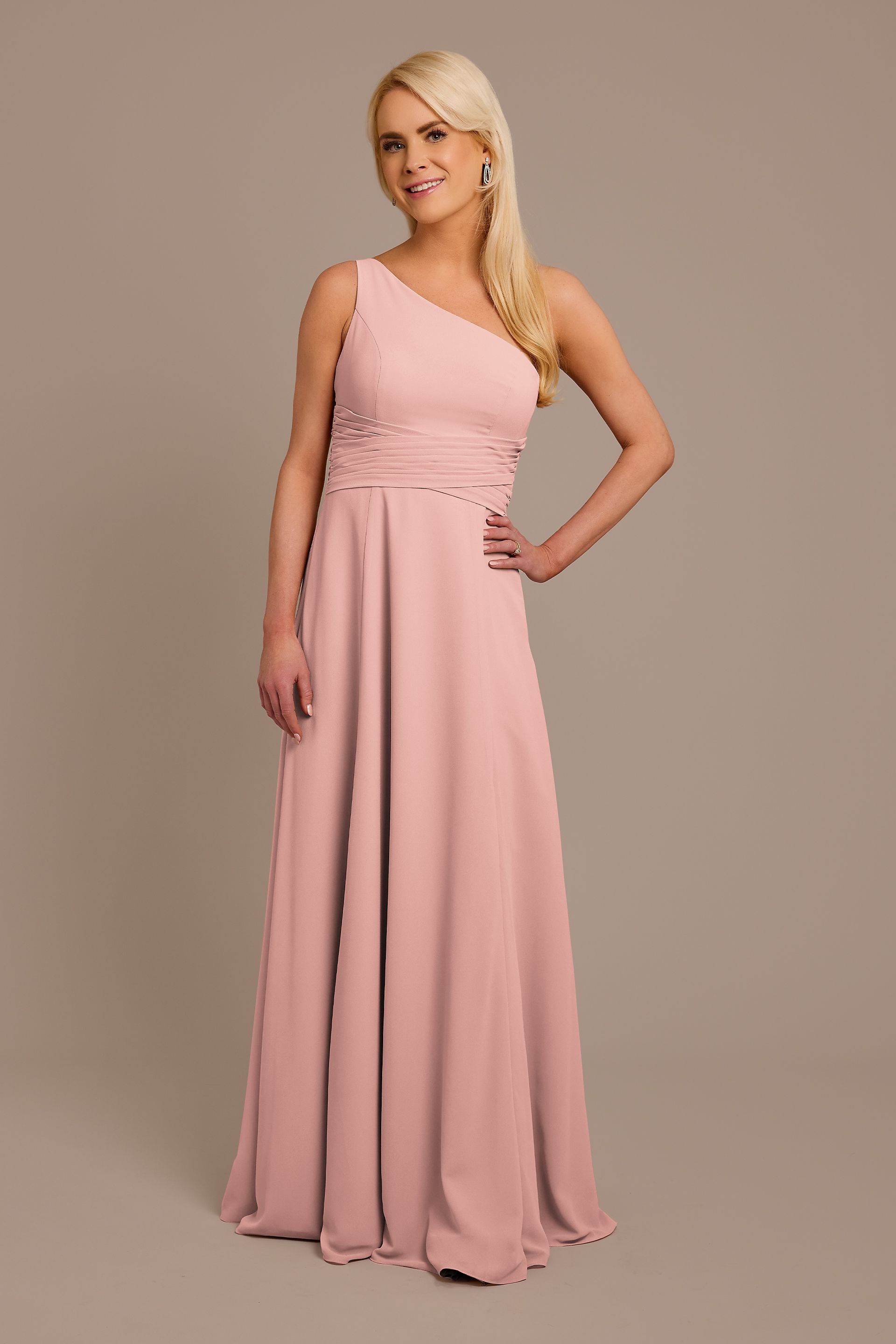 one shoulder side tie dress Women's One Shoulder Cutout Waist Side Tie Maxi Dress, Light Blue / L