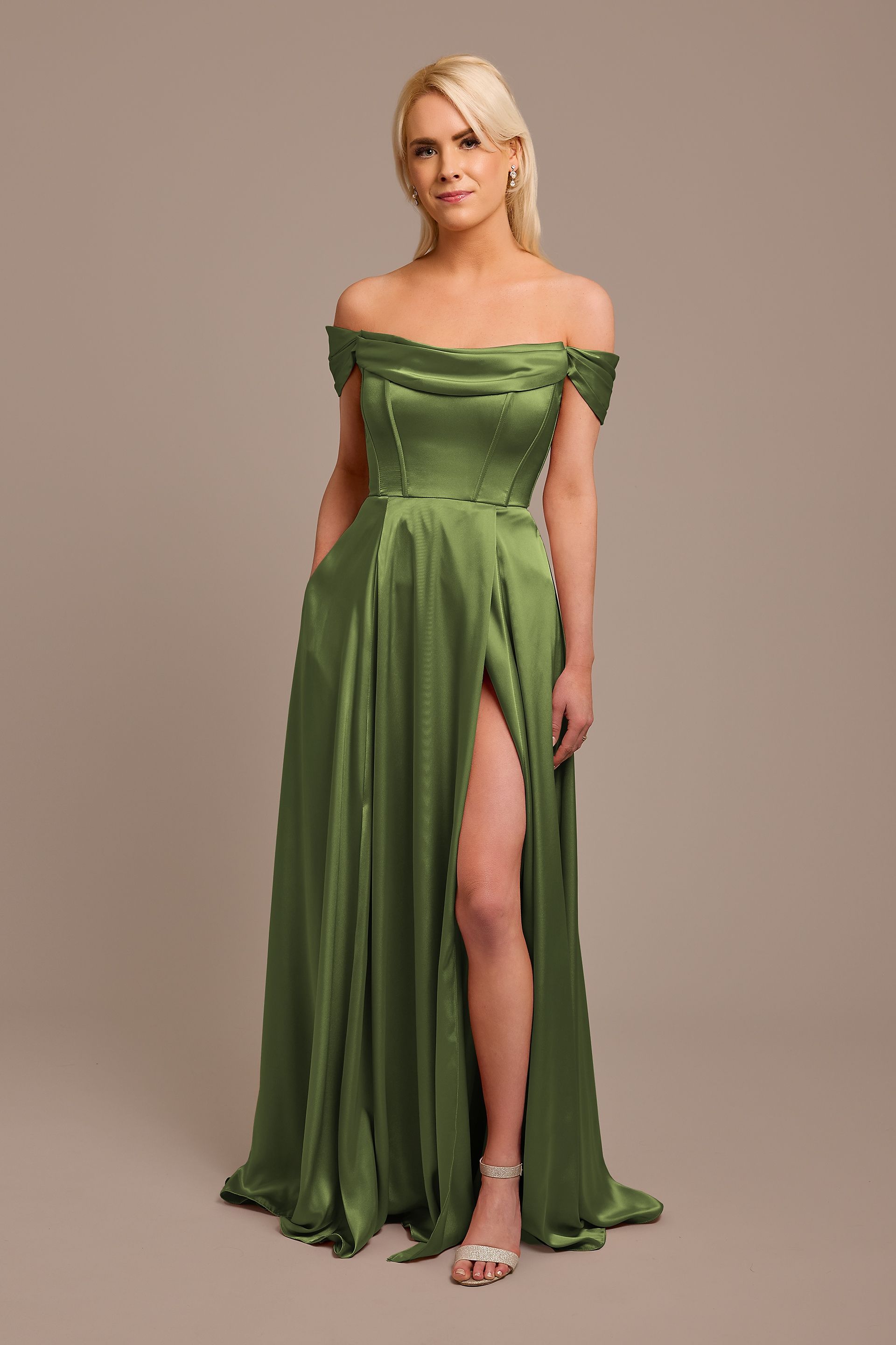 charmeuse cowl bridesmaid dress with lace-up back As Is Charmeuse Cowl Dress with Lace-Up Back