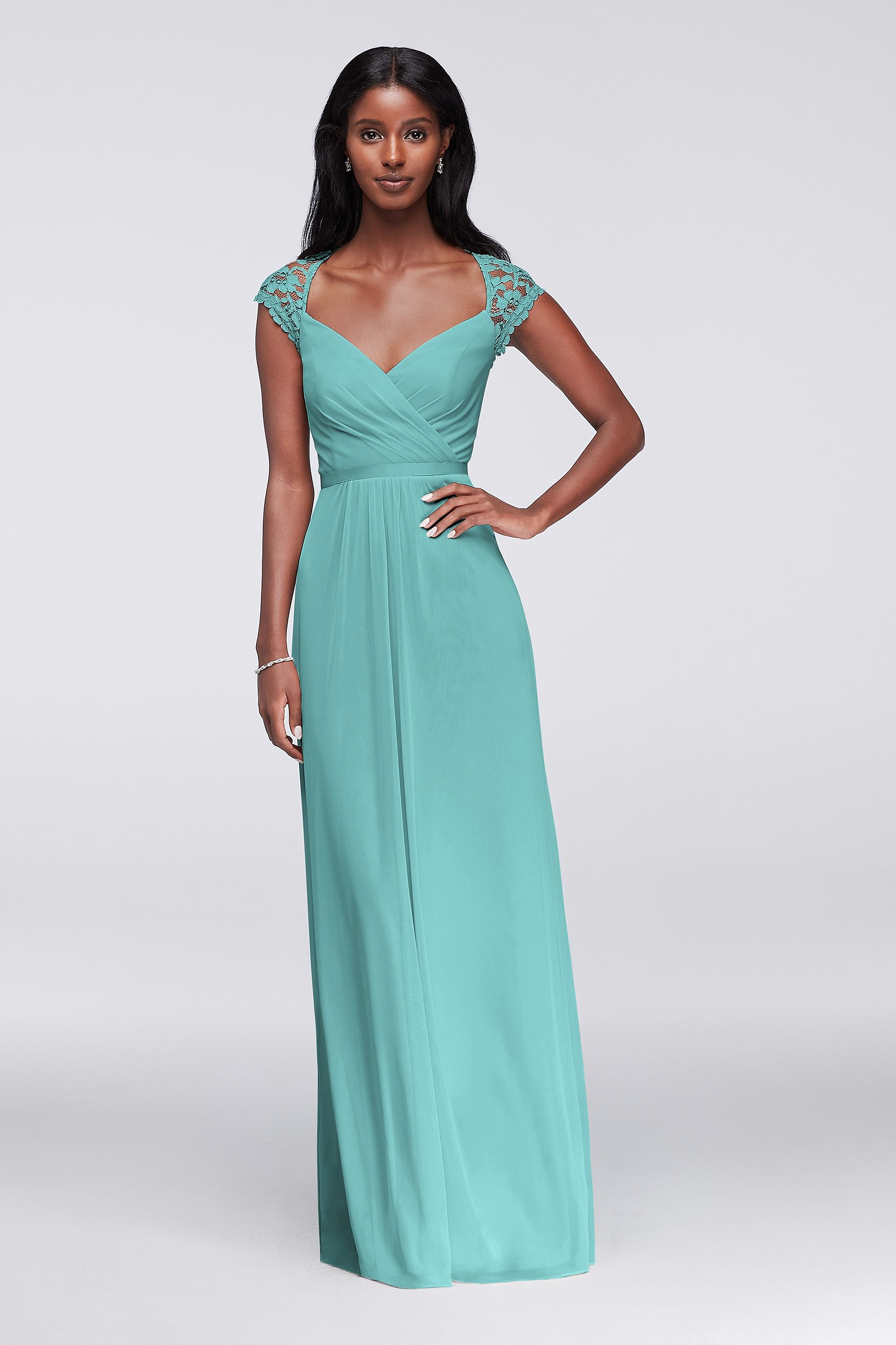 david's bridal convertible mesh dress Infinity Dress Davids Bridal F15782 10 Stylish Ways To Wear A Convertible  Chiffon Dress