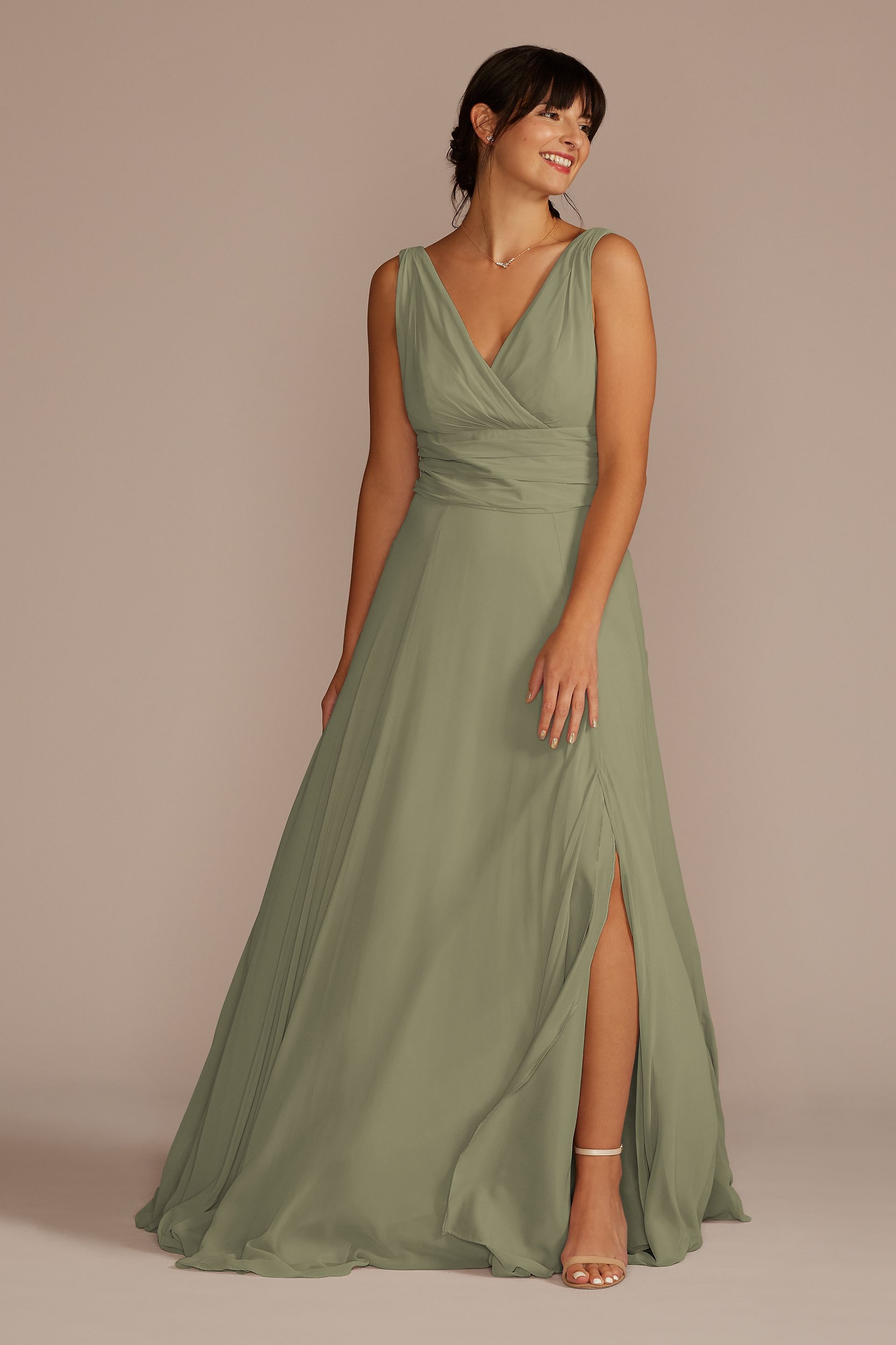 david's bridal eucalyptus bridesmaid dress Color: Cool Green Fall for this airy w-all:D-Shoes Shoshanna Black Lace Shirtdress, Color:Snow Leopard