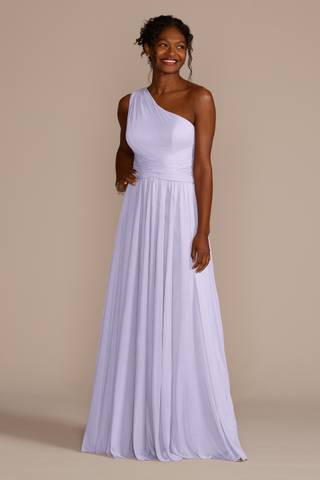 Picture of Mesh One-Shoulder Dress with Full Skirt