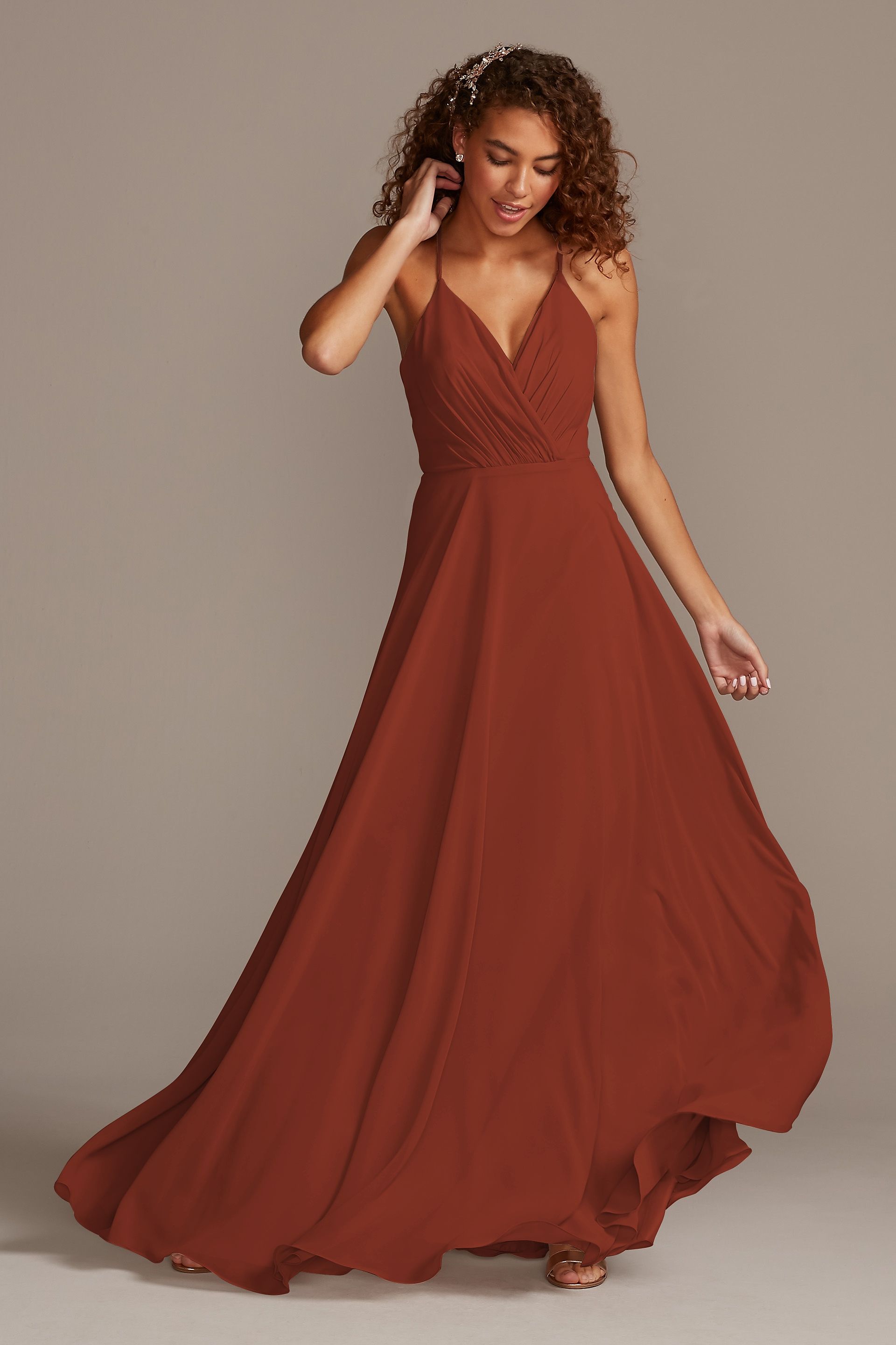 View Celebrate DB Studio Spaghetti Strap Full Skirt Dress in all available color and sizes Picture of Spaghetti Strap Full Skirt Dress