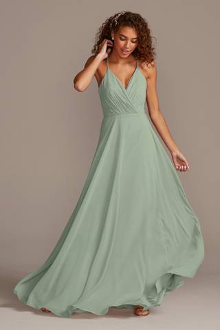 david's bridal sage green bridesmaid dress New Bridesmaid Color: Eucalyptus