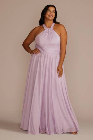 View Celebrate DB Studio High-Neck Mesh Dress with Full Skirt in all available color and sizes Picture of High-Neck Mesh Dress with Full Skirt