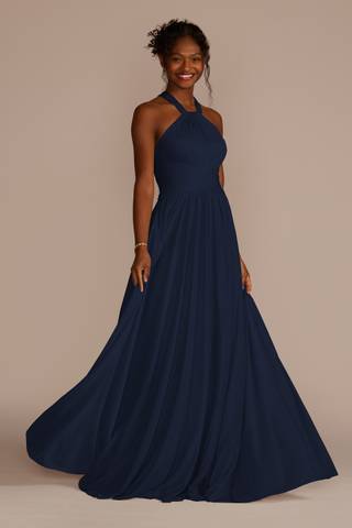 View Celebrate DB Studio High-Neck Mesh Dress with Full Skirt in all available color and sizes Picture of High-Neck Mesh Dress with Full Skirt