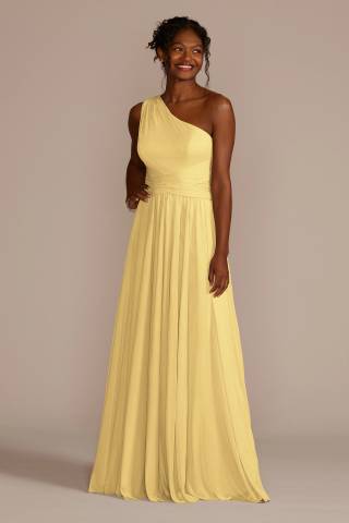 Picture of Mesh One-Shoulder Dress with Full Skirt