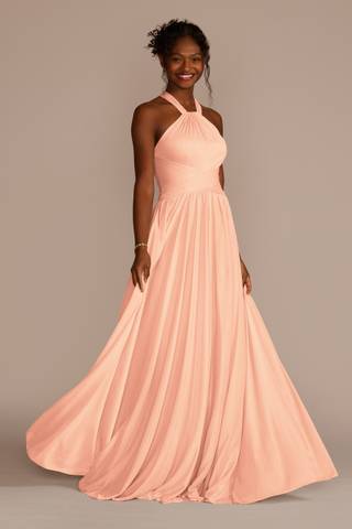 View Celebrate DB Studio High-Neck Mesh Dress with Full Skirt in all available color and sizes Picture of High-Neck Mesh Dress with Full Skirt