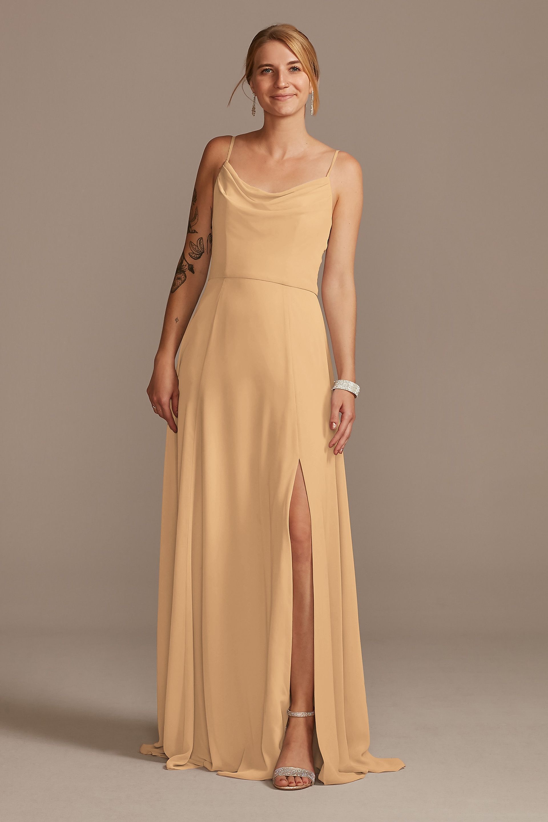 beige color bridesmaid dresses Ivory Taupe and Nude in bra cups for stitching-lorenze-mini-dress Tina Holly Couture Designer Size:44 - L