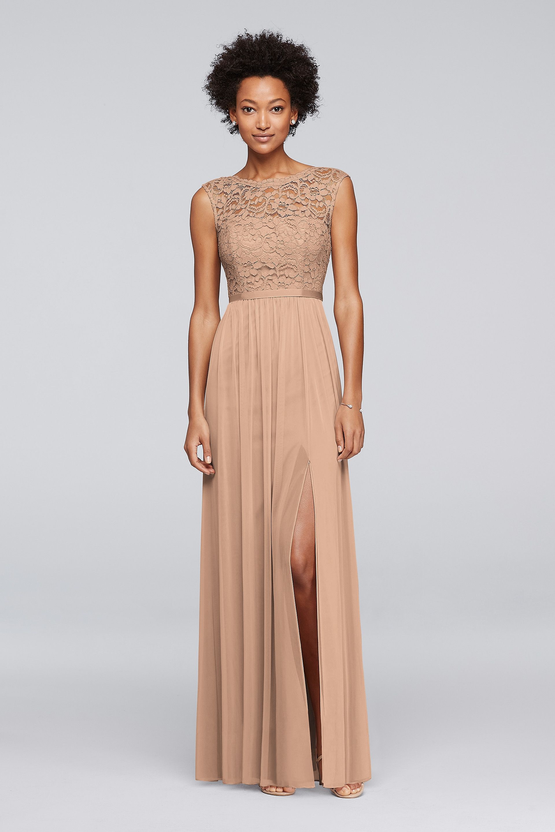 lace and mesh bridesmaid dress Azazie 2026 Lace Up Open Back Column Prom Dress Sage Gown