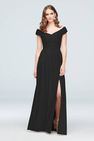Picture of Crisscross Off-the-Shoulder Mesh Dress