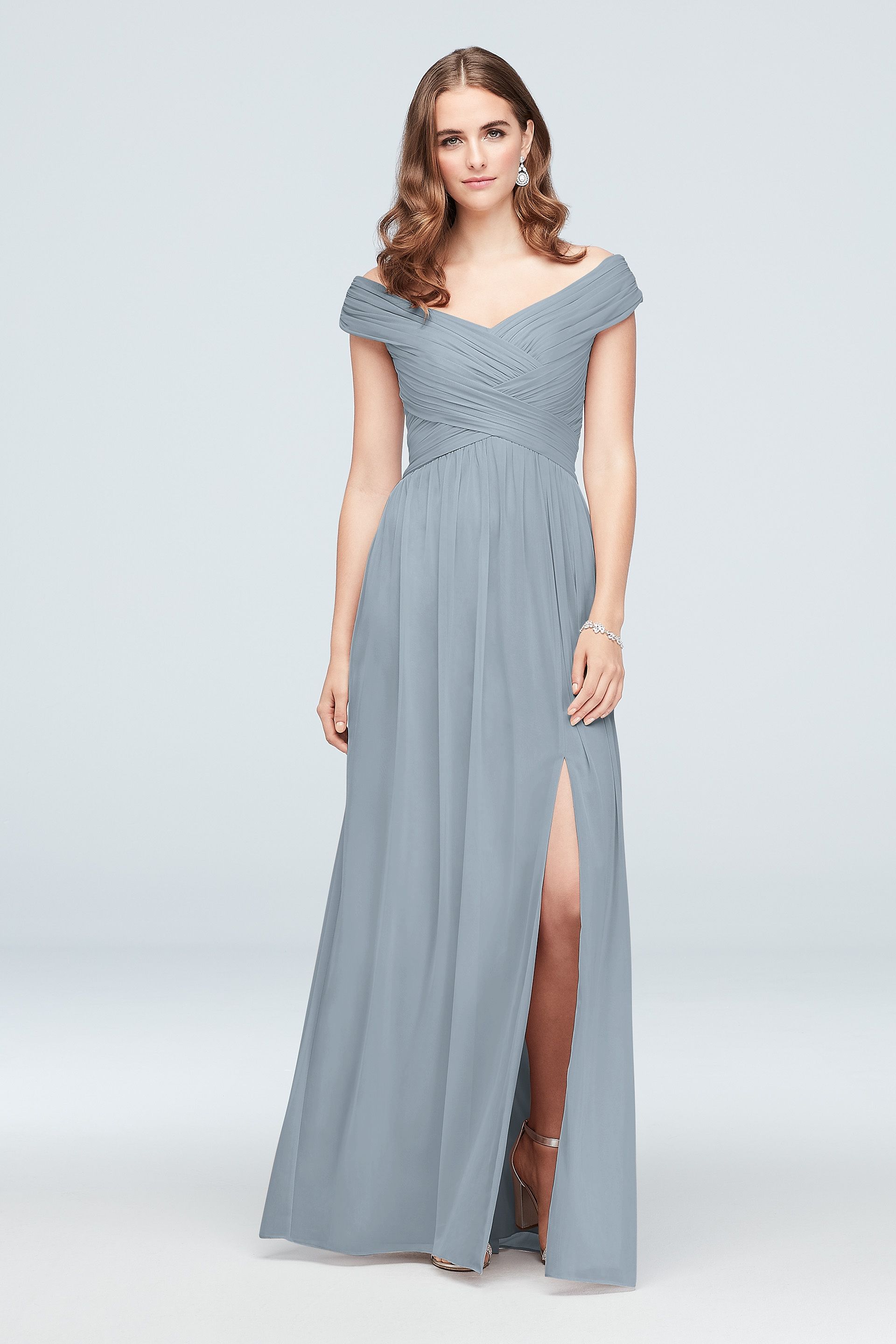 Dusty Blue Bridesmaid Dresses - Long & Short
