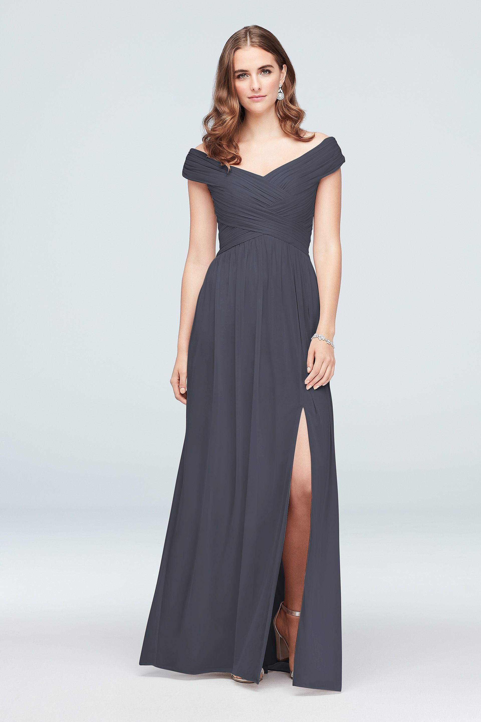charcoal grey bridesmaid dress Dresses You'll Love | David's Bridal Simple