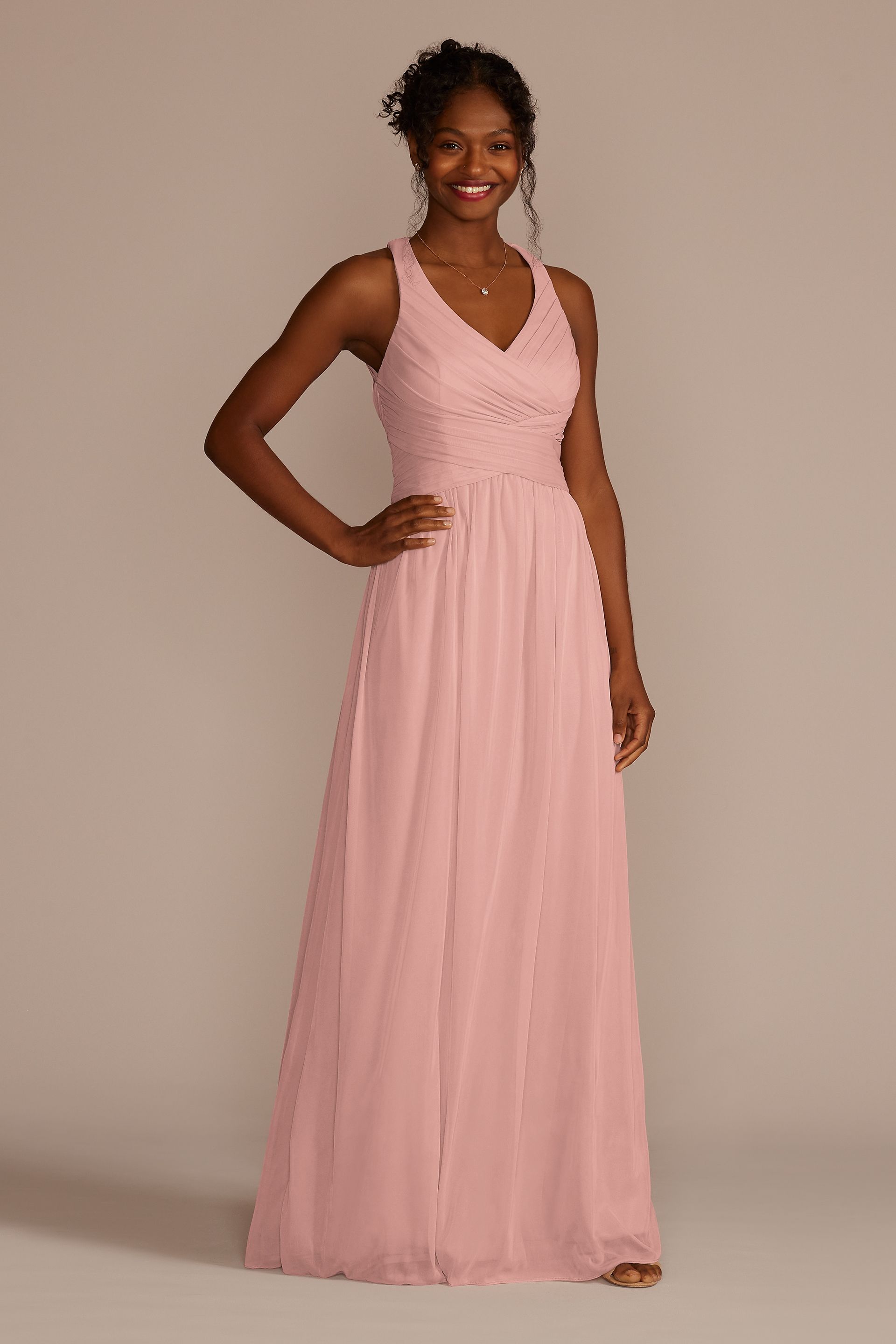crisscross off-the-shoulder mesh bridesmaid dress Long with Back Straps this dress offers a velvet dress for wedding guest All Genuine Purpose Black Size:18 Petite Curve
