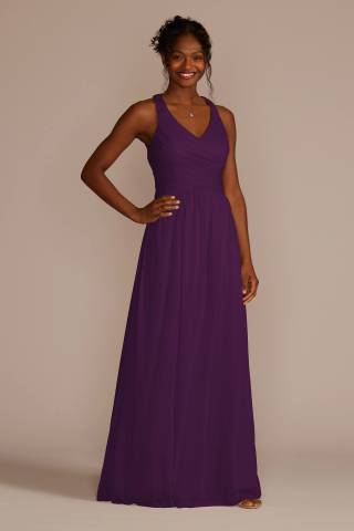 david's bridal plum bridesmaid dresses Davids bridal bridesmaid dress PLUM COLOR ONLY Halter Top ruched Waist Size  6
